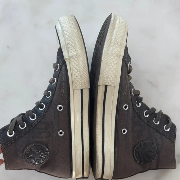 Converse Chuck 70 High-Top Sneakers - Dark Brown and Tan. Unisex M4. W6 - Picture 7 of 13